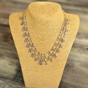 Anne Klein Purple Crystal Necklace